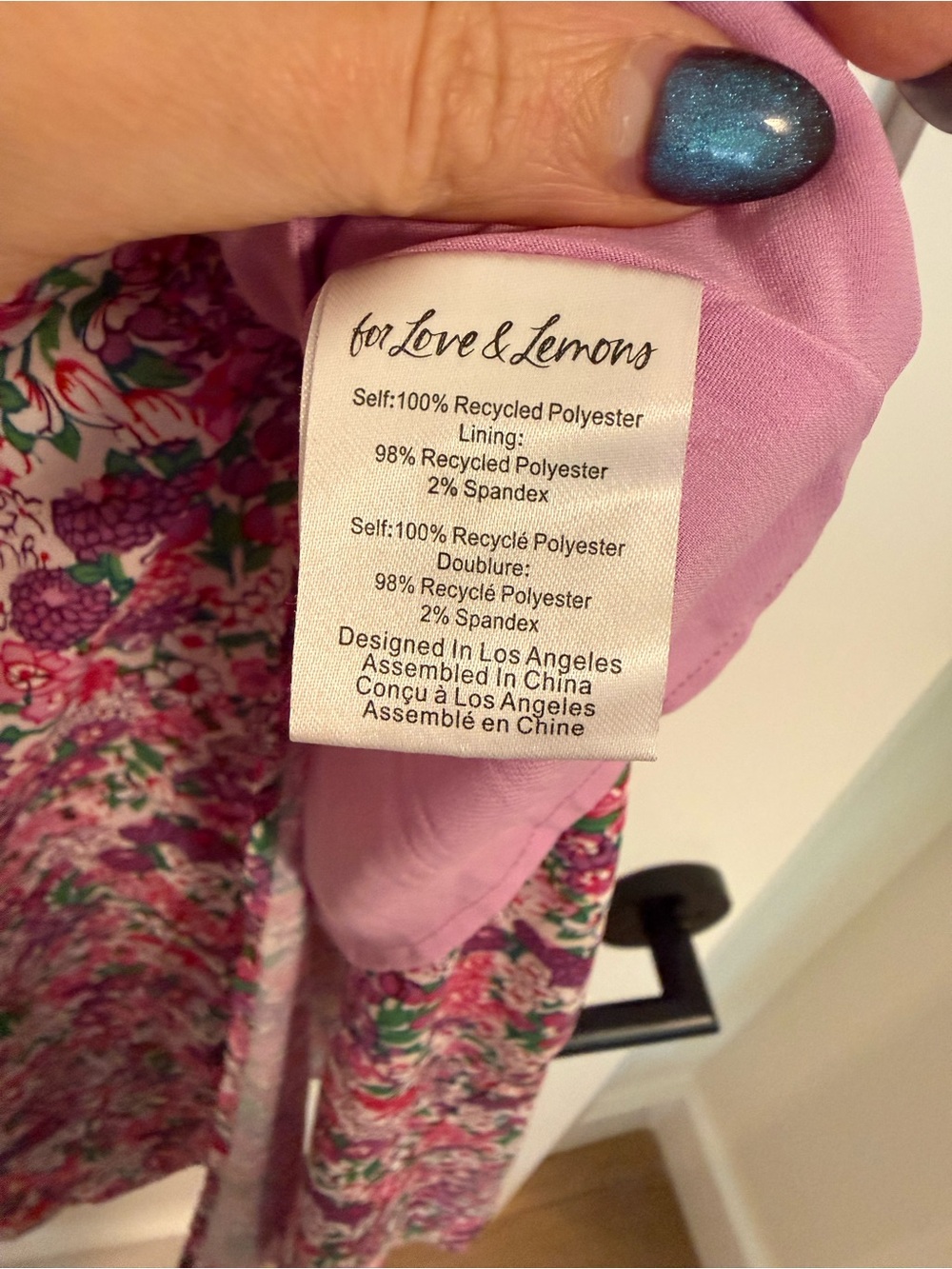 For Love & Lemons Katarina Midi Dress Pink Floral Size XS EUC - Picture 7 of 8